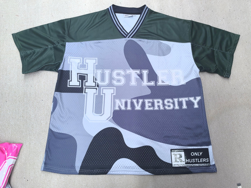 Green Hustler University Jersey