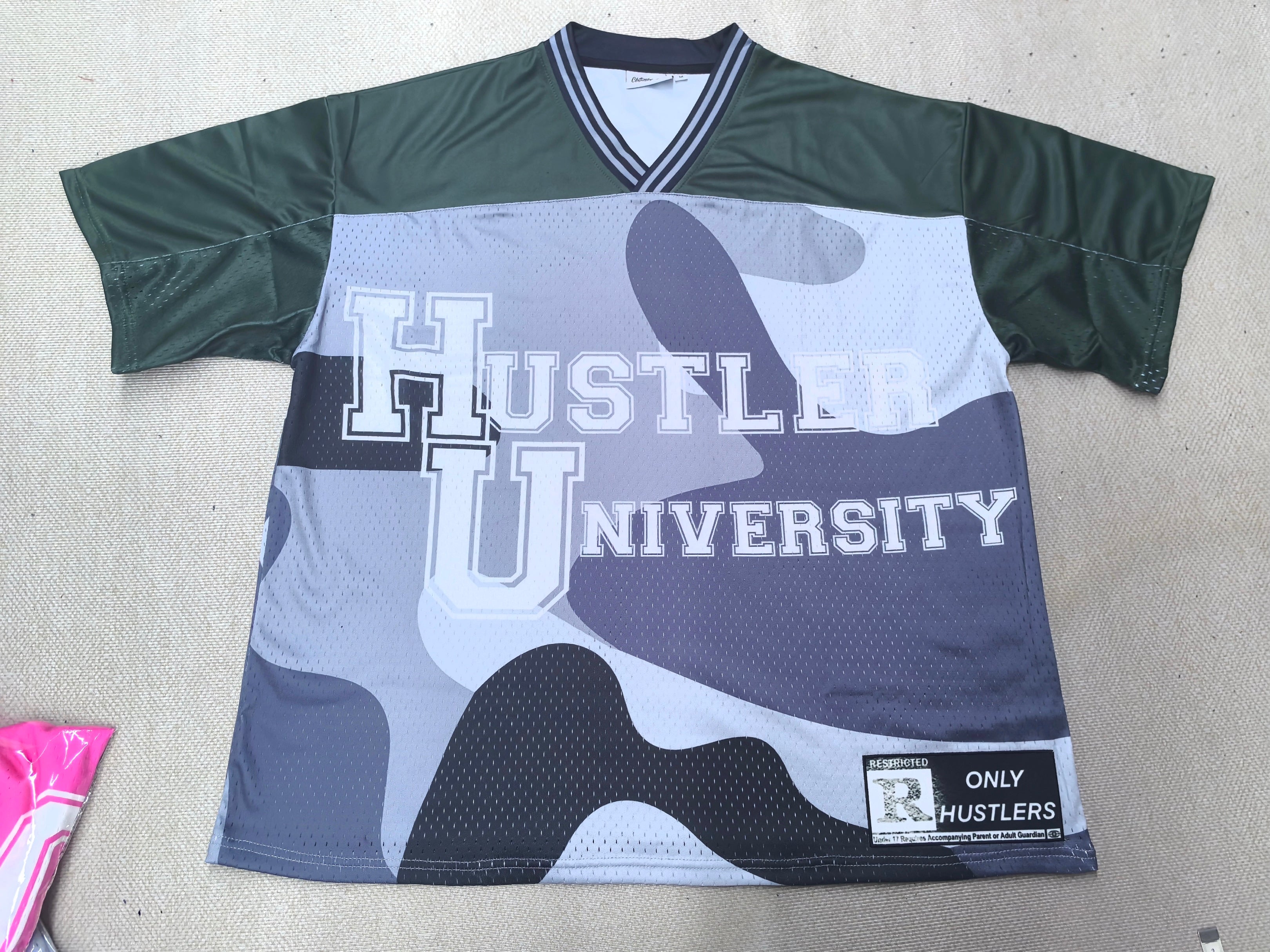 Green Hustler University Jersey